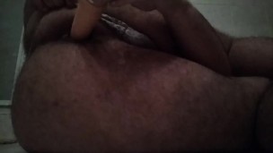 Hairy sissy ass plugged all day get a DP