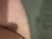 Close-up of his dick rubbing my wet pussy And explodes in my panties before work 1/16