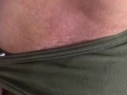 Close-up of his dick rubbing my wet pussy And explodes in my panties before work 16/16