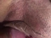Close-up of his dick rubbing my wet pussy And explodes in my panties before work 5/16
