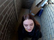 Минет на балконе 20 этажа. Красивый вид и много спермы) 11/16