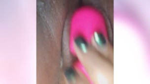 Playing with my pink wand. Follow me at the link