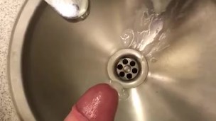 Jerking off in a train toilet