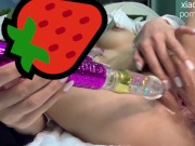 Wearing stockings and using a vibrator to insert a small hole for masturbation, the next (5 minutes  11/16