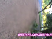 Catched masturbating at the park.: bolivianamimi