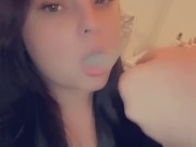 Smoking brunette takes my load all over her face. Scarlet James 12/16