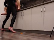 Tiny hot teen fucked in the kitchen / rough sex - Taylor and Lisa 3/16