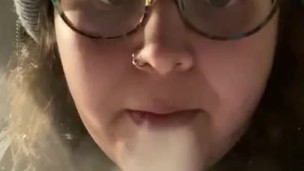 BBW smoking vape fetish 