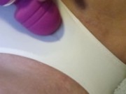 Teens squirting orgasms straight through her panties while vibrating pussy and clit! 2/16