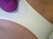 Teens squirting orgasms straight through her panties while vibrating pussy and clit! 3/16