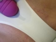 Teens squirting orgasms straight through her panties while vibrating pussy and clit! 4/16