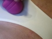 Teens squirting orgasms straight through her panties while vibrating pussy and clit! 7/16