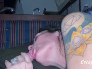 MILF Masturbates with Cock in Mouth 9/16