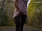 Walking in the park without panties in a mini dress and showing pussy 5/16