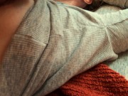 Skinny teen MILF with small tits, perky nipples, and bubble butt gets a huge dripping CREAMPIE!! 6/16