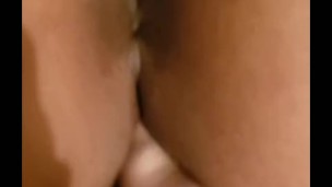 Sexy mixed girl savagely takes 9 inch cock