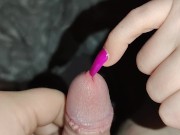 Frenulum Tease With Vibrator And Long Nails Inserting *Trailer* 11/16