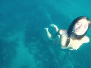 Naked mermaid let me swim with her and I filmed her 9/16