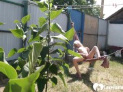 I caught my neighbor masturbating furiously outdoors