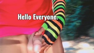 BBC Surprise of Crossdresser Teasing Big Black Cock as Tgirl Exhibitionist