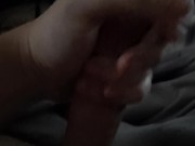 Moaning softly while I masturbate and cum
