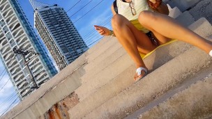 Pearls MINI BIKINI Adventure # JUICY Big Lips PUSSY PUBLIC Flashing