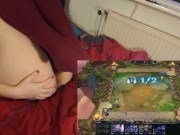 She cums while gaming, shaking orgasm 4/16