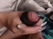 Handjob from mom with a massager  1/16