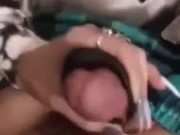 Handjob from mom with a massager  4/16