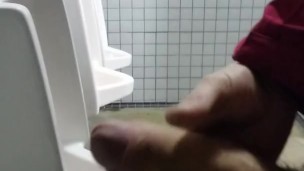 Johnholmesjunior flashing his monster cock in public mens vancouver park bathroom PT1