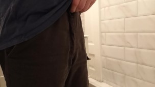 Pee with a Christmas songs in a public toilet