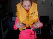 Inflating an Airplane Life Vest 10/16