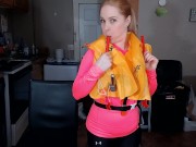 Inflating an Airplane Life Vest 5/16