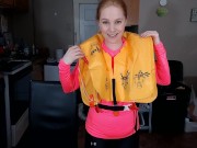 Inflating an Airplane Life Vest 8/16