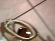 Girlfriend New Gold Heels Cummed