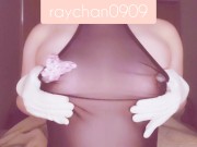 【乳首オナニー】透けチャイナと舌バイブで乳首イキ 1/16