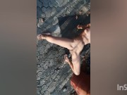 Teens Pee Outdoor