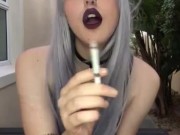 sexy goth girl smoking ;) 4/16