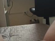 I missed having a lesbian sex, thinking about my cuz, so I went to watch a lesbian video & rub 2/16