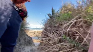 Cruising at the gay beach rock hard dick