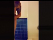 Tatted curvy girl rides dildo and fucks her pussy hard with massive squirt 