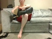 mrs horny teasing getting ready to go out...