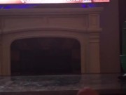 Stroking my cock while I watch Pornhub on 82in TV