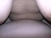 Cowgirl sex with a broken condom! Cheating wife don't know about it! Hope she get pregnant