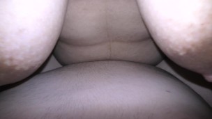 Cowgirl sex with a broken condom! Cheating wife don't know about it! Hope she get pregnant