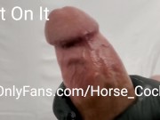 Spit on it Huge Monster Cock Jacking Off in Slow Motion with Cumshot from Big White Cock