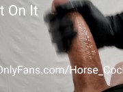 Spit on it Huge Monster Cock Jacking Off in Slow Motion with Cumshot from Big White Cock 3/16