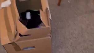SNEAKILY MASTURBATING in my ROOMMATE's CARDBOXES lol (SQUIRTING ALL OVER THEM TOO)