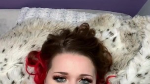Millie Million is tied up beside the Christmas tree and plays with all her holes - Video Trailer