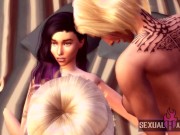 My First Threesome Lesbian with my Best Friends - Sexual Hot Animations 16/16